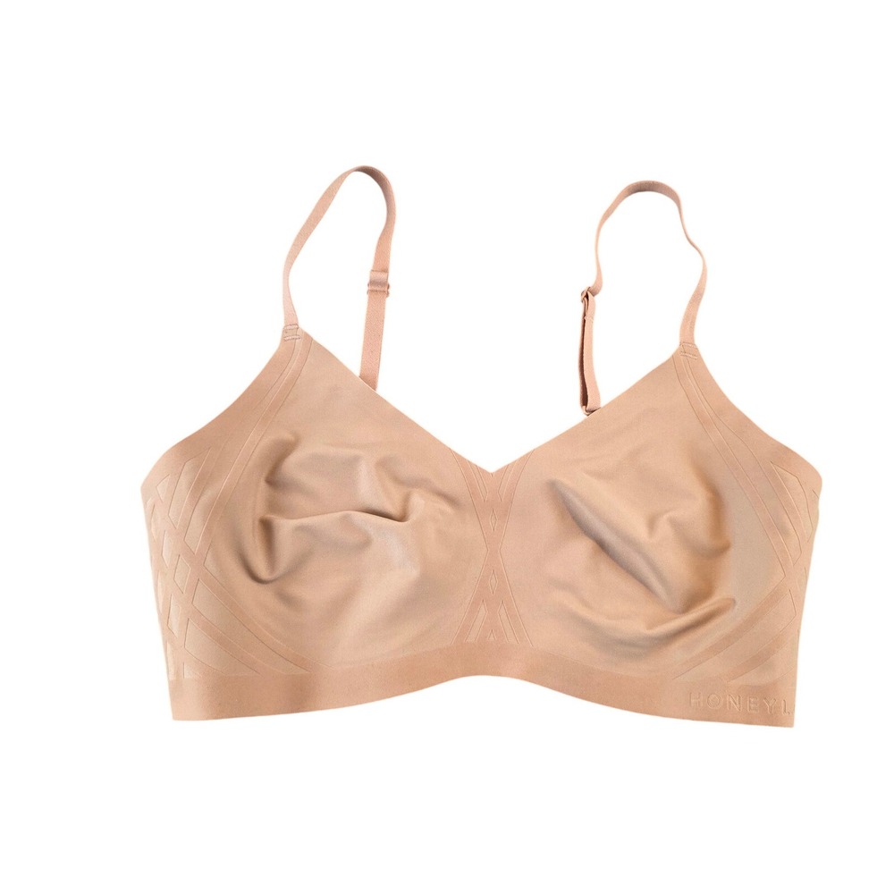 Honeylove Silhouette Bra Sand Nude Wireless Seamless Support LWBR0201 Womens Sm